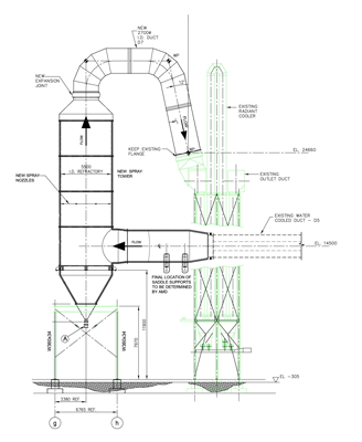 Spray Tower Drawing